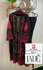 Jade Bin Saeed Vol 6 Premuim Cotton Printed Daily wear Suit with Cotton Dupatta (STITCHED)