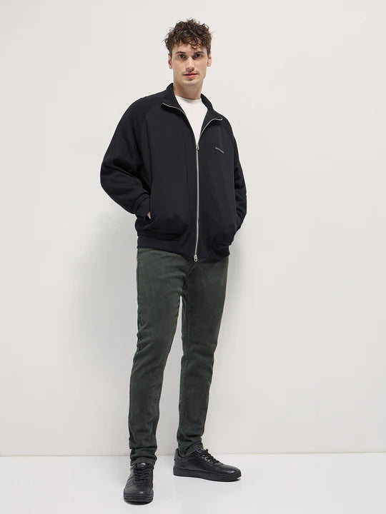 Stylish Dark Green Jeans with Comfortable Stretch and Skinny Fit