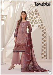 Tawakkal Daily Wear Cotton Suits Sleeves Lace with Cotton Dupatta ( UNSTITCHED )