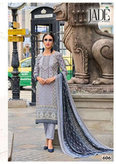 Jade Bin Saeed Vol 6 Premuim Cotton Printed Daily wear Suit with Cotton Dupatta (STITCHED)