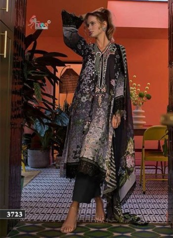 Sobia Nazir Premium Cotton lawn Embroidery Patch Suit with Chiffon Dupatta ( UnStitched )