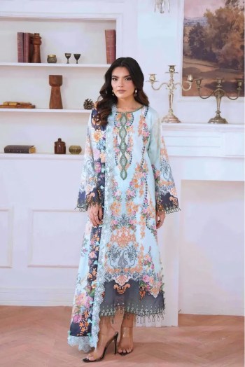 Jade Jal Insert Vol 2 Cotton Heavy Embroidered Patch Suit with Cotton Dupatta