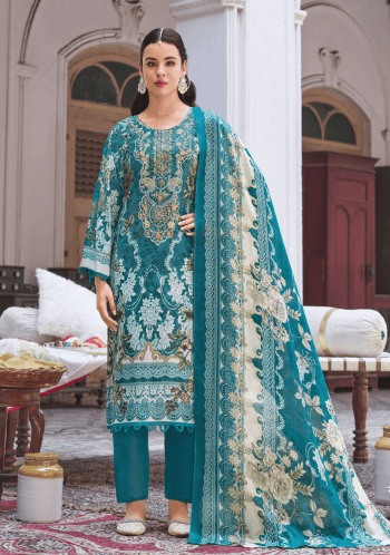 Naira Vol 142 Cotton Digital Prints With Exclusive Heavy Self Embroidery Work with Cotton Print Dupatta