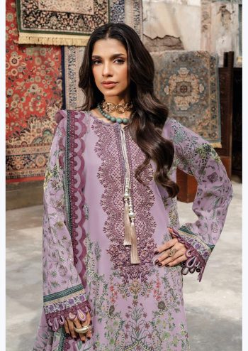 Jade Bliss Lawn 5 Pure Cotton Heavy Patch Embroidery Suit with Cotton Dupatta