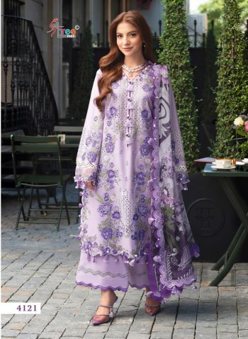 Ombre Starlet Lawn Collection 26 Cotton With Heavy Embroidery with Cotton Dupatta