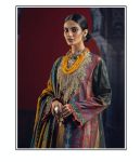 AlZohaib Cotton Printed Pakistani Embroidered Patch Suit with Chiffon Duappta ( UnStitched )