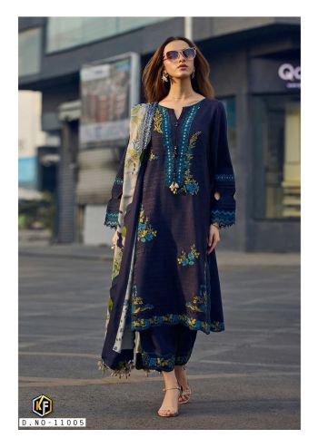 Kaneez Printed Daily wear Karachi Ladies Suits with Cotton Dupatta ( Unstitched )