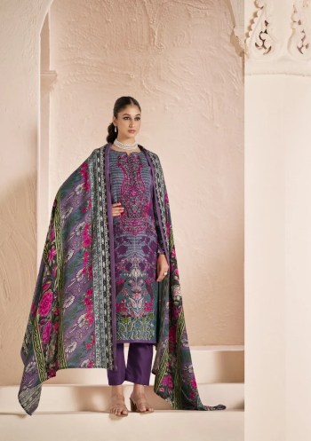 Mannat Viscose Pashmina with Exclusive Heavy Embroidery with Pashmina Shawl for Winter ( UnStitched )