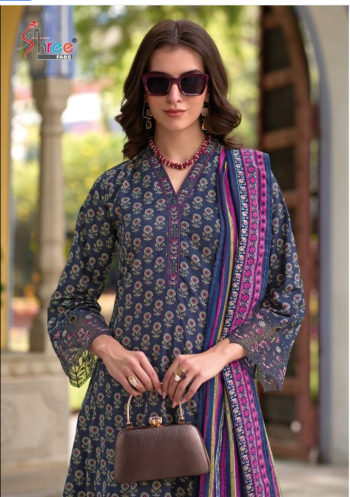 Sada Bahar Cotton Printed with Embroidered Patch Suit with Cotton Dupatta