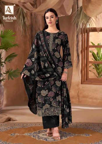 Alok Viscose Reyon Print With Foil And Fancy Embroidery Work with Viscose Silk Print Dupatta