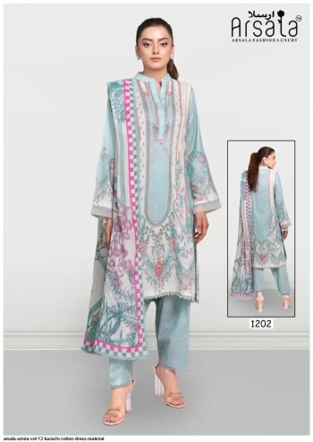 Arsala Amara Pure Heavy Lawn Printed Daily Wear Cotton Suit with Cotton Dupatta