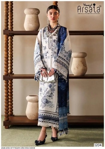 Arsala Amara Pure Heavy Lawn Printed Daily Wear Cotton Suit with Cotton Dupatta