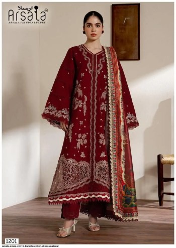 Arsala Amara Pure Heavy Lawn Printed Daily Wear Cotton Suit with Cotton Dupatta