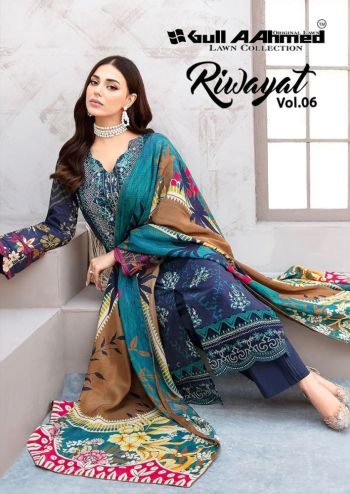 Gull Aahmed Riwayat Cotton Printed Daily Wear with Cotton Dupatta