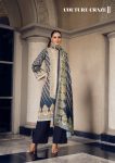 Hermitage Marrakesh Jam Satin  Digital Prints With High Stitch Neck Embroidery with Mal - Mal Cotton