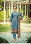 Ishaal vol 17 Cotton lawn Beautiful Embroidered self work Collection with Heavy Mal Mal Dupatta