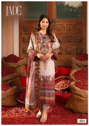 Jade Bin Saeed Vol 5 Readymade Cotton Printed Daily Wear Suit with Cotton Dupatta ( Stitched XXL )