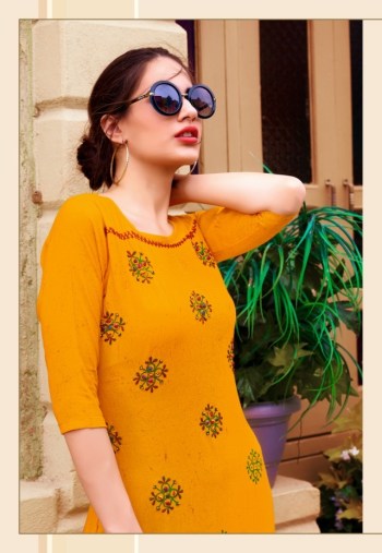 Jinesh NX Readymade Digital Print Rayon Kurti ( Stitched ) XL