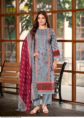 Madhubala Vol-20 Cotton Premium Embroidered Suit with Cotton Dupatta ( Unstitched )
