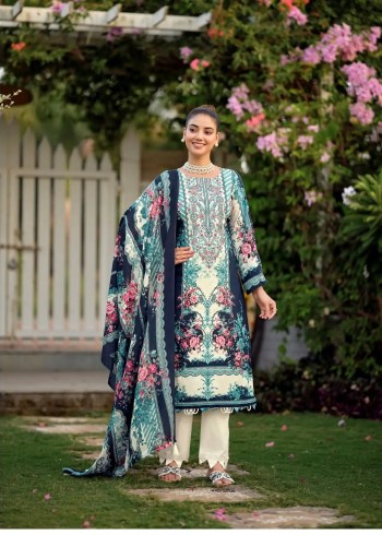 Nayra Vol 44 Cotton Digital Prints with Heavy Self Embroidered Suit with Cotton Dupatta