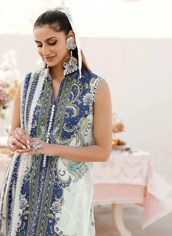 Sobia Nazir Luxury Premium Cotton Embroidered Patch with Chiffon Dupatta ( Unstitched )