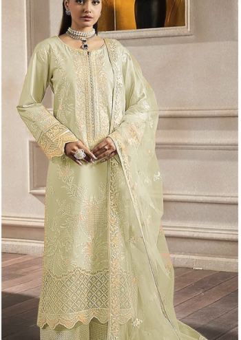 Sajida Faux Georgette Self Embroidered Premium Party Wear Suit with Embroidery Dupatta