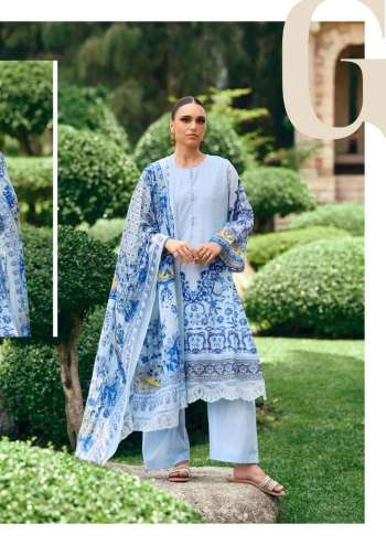 The Hermitage Shop The Original Lawn Vol 2 Fancy Lawn Digital Printed Suit with Mal Mal Dupatta