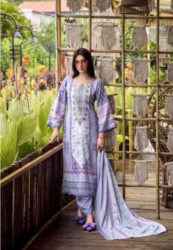 Zulfat Sana Safina Cotton Printed with Self Embroidery Suit with Cotton Dupatta