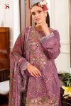 Firdous Queen's Court 7 Cotton Printed Cotton Embroidered Patch Suit with Chiffon Dupatta ( UnStitched )