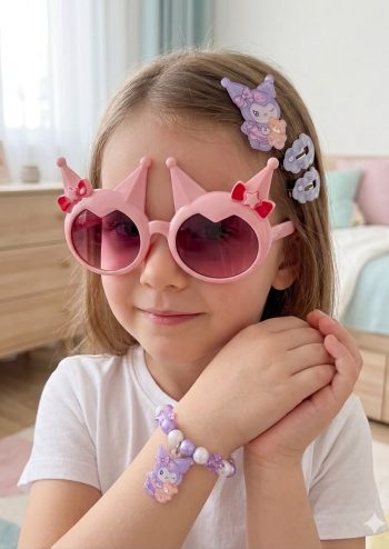 Premium Korean Kids Pink Goggle Combo pack